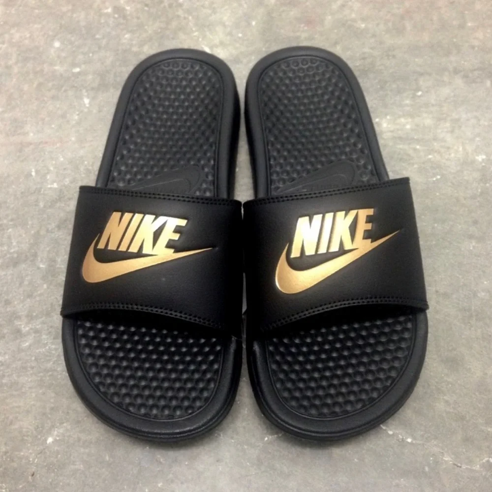 Shoes | Nike Benassi Slides Just Do Itjdi Gold Blacks Golds  display picture 2
